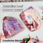 Beef CHUCK CREST Australia brand AMH frozen whole cuts +/- 2 kg/pc (price/kg)